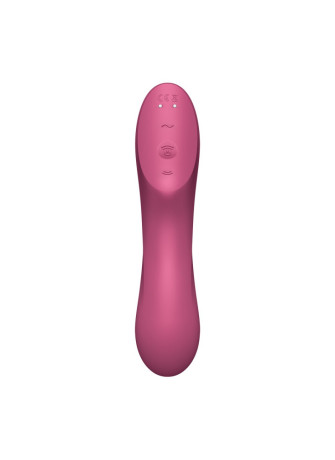 2 en 1 Stimulateur de clitoris et vibromasseur Curvy Trinity 3 rouge Satisfyer - CC597772